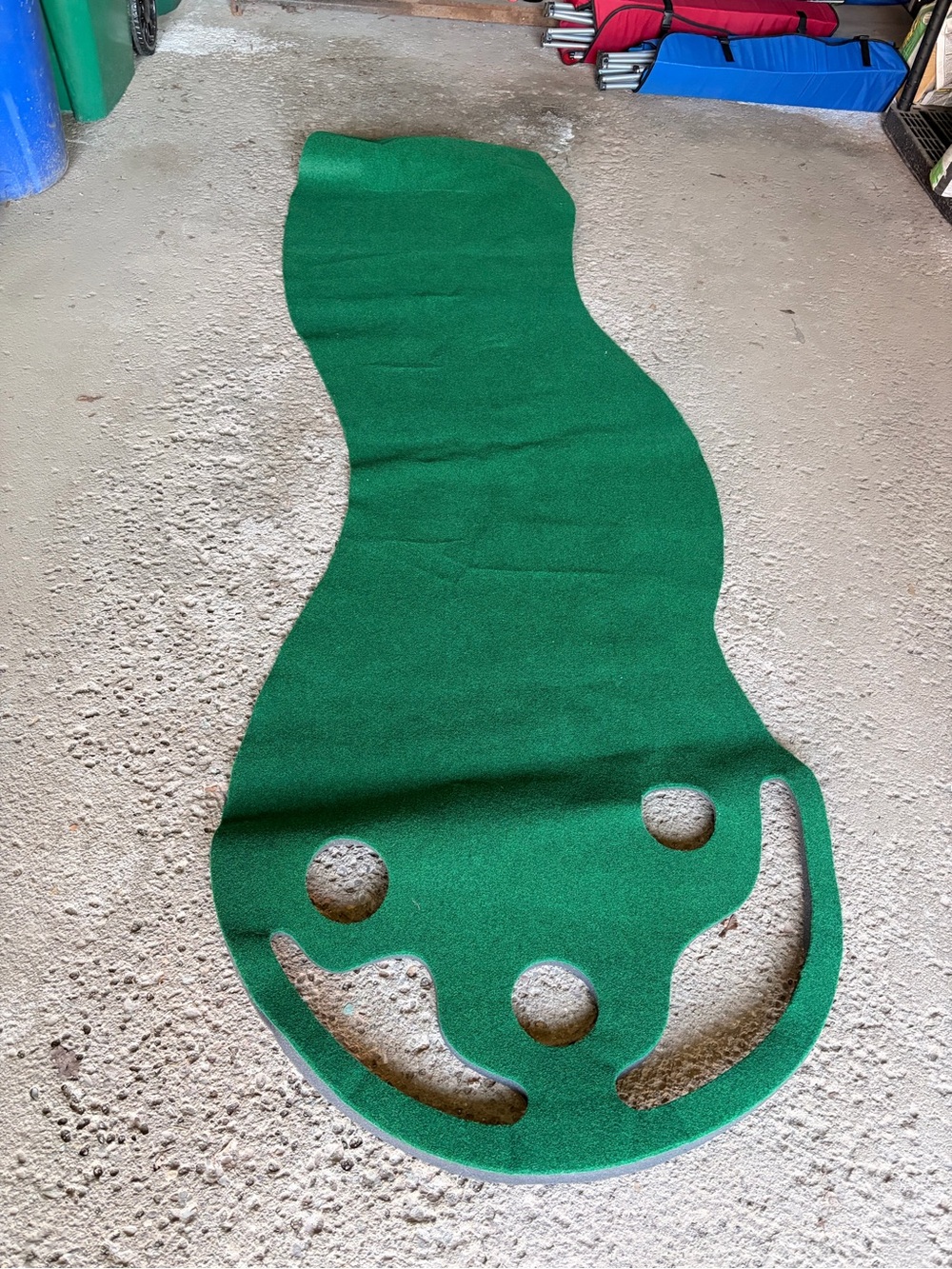 Golf Putting Mat - Green Practice Surface & Golf Club set
